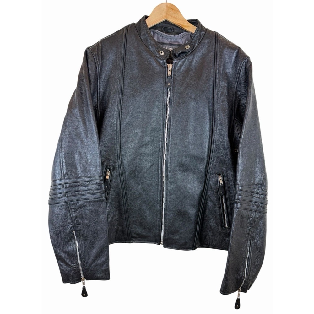Wilsons‎ Vintage Leather Thinsulate Retro Riding Moto Jacket Black Men's Large
